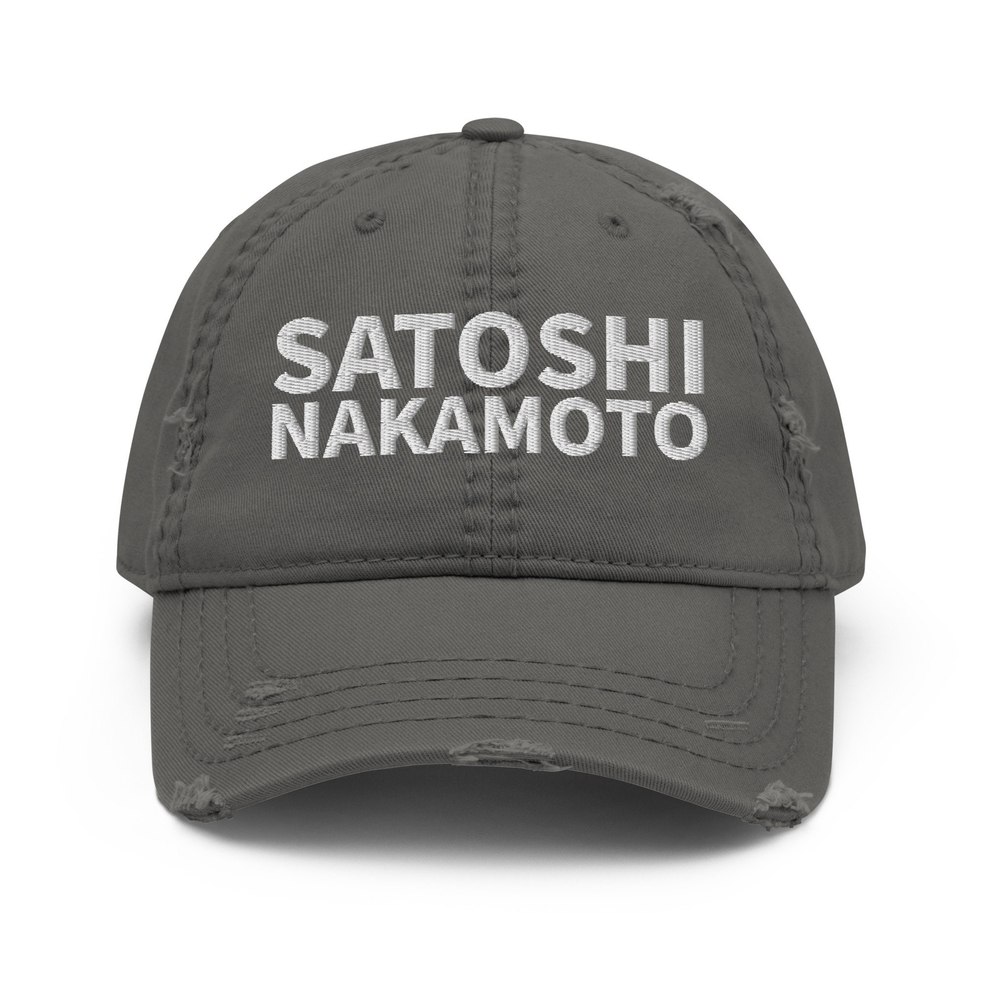 サトシ・ナカモト帽子、刺繍入りベースボールキャップ、ビット