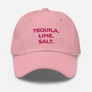 Tequila Lime Salt Embroidered Hat, Drinking Cap, Summer Hat, Drinking Hat, Tequila Hat, Drinking Vibes Cap, Summer Vibes, Gifts for Her