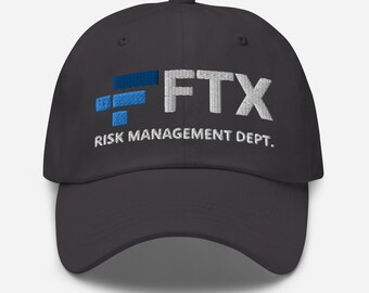 FTX Risk Management Department Embroidered Hat Cap | Sam Bankman-Fried Bankrupt Crypto Fraud Dad Hat, Funny Meme FTX Crypto Blockchain Hat