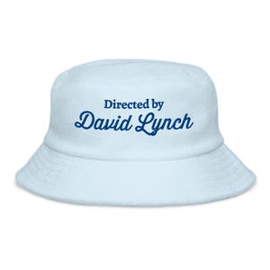 David Lynch Embroidered Hat | Cinema Lovers Gift | Arthouse lovers Hat, Lynch Tribute Gift Unstructured Terry Cloth Bucket Hat