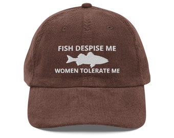 Fish Want Me Men Fear Me Embroidered Funny Fishing Lovers Denim Bucket Hat  Design, Fishing Lovers Funny Gift, Meme Gift Bucket Hat 