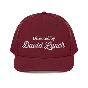 David Lynch Embroidered Hat | Director Cap | Cinema Lovers Gift | Arthouse lovers Hat, Lynch Tribute Gift Snapback Trucker Cap