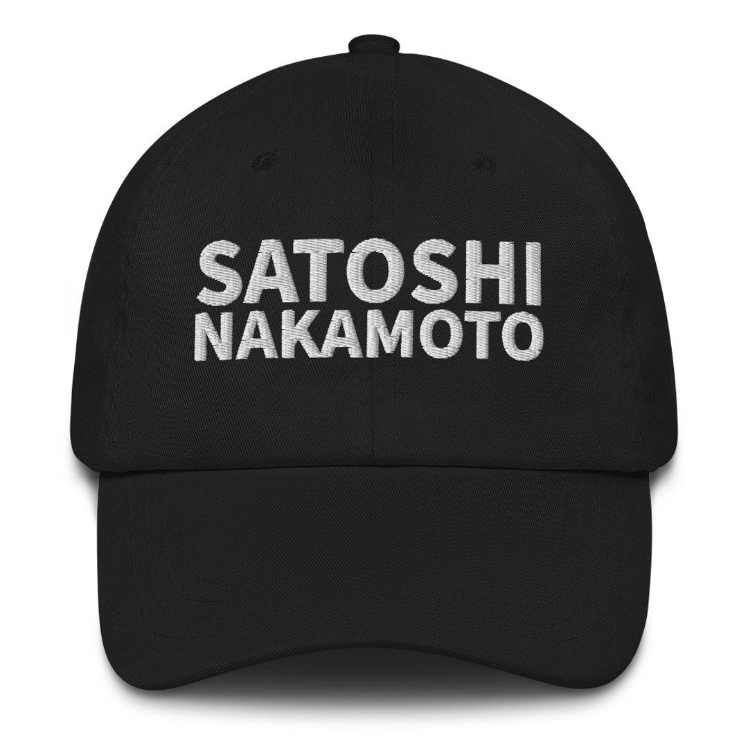 サトシ・ナカモト お父さん帽子、刺繍入り野球帽、ビットコイン