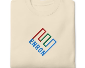 ENRON Embroidered Unisex Premium Sweatshirt | Enron Accounting Merch | Enron Gift | Enron Accounting 2001 Gift | Wall Street Merch