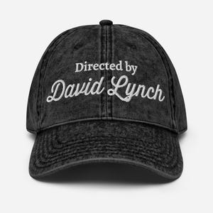 David Lynch Vintage Embroidered Hat | Director Cap | Cinema Lovers Gift | Arthouse lover Vintage Cotton Twill Cap, Lynch Tribute Gift