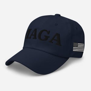 MAGA Trump 2024 Wahlhut | MAGA Make Amerika wieder großartig | Donald Trump Hat Bestickte USA, Schwarze Klassische Dad Baseballmütze