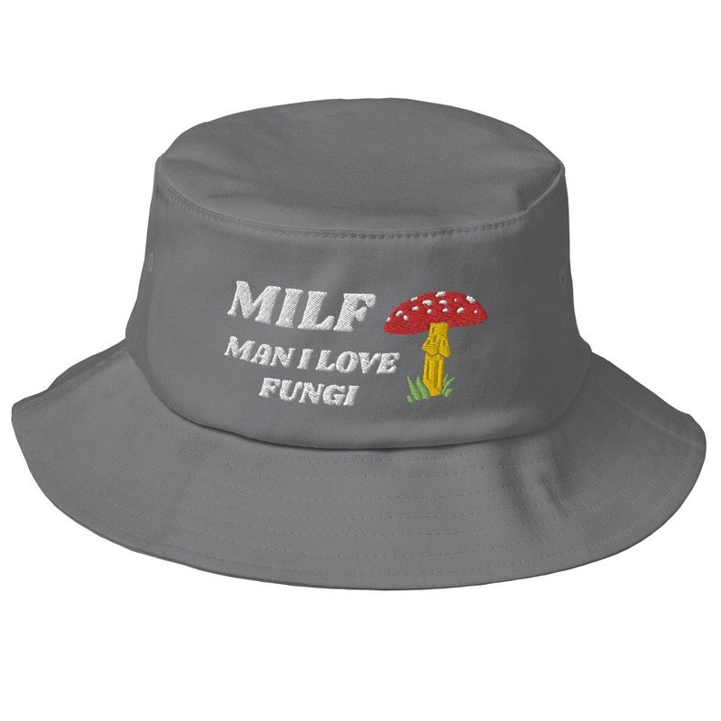 MILF Man I Love Fungi Funny Mushroom Lovers Embroidered Old School Bucket Hat, Gift For Fungi Lovers, Mushrooms Lovers Funny Bucket Hat image 6