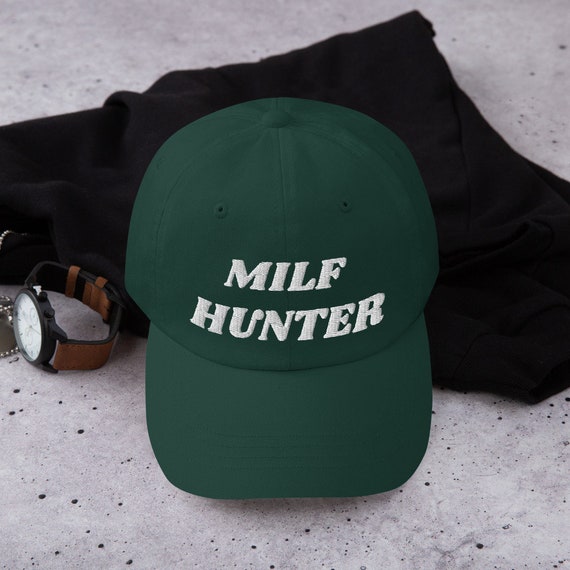 Milf Hunter Funny Dad Hat - Adjustable Baseball Cap For Men & Women - Humor Gift For Him - View #3