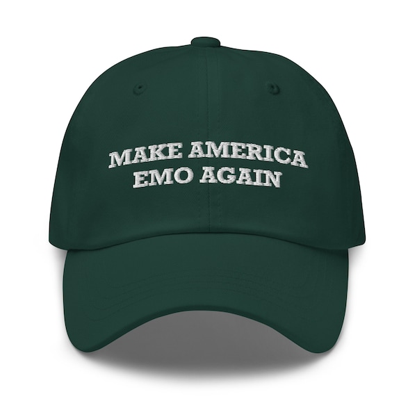 Make America Emo Again Hat - Embroidered Baseball Dad Cap MAGA HAT, Emo Hat, Golfer, Gift Classic Dad Hat