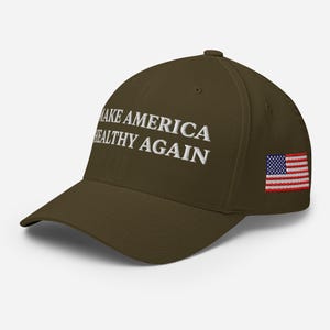 Make America Healthy Again Hat, MAHA Embroidered Structured Twill Flexfit Cap, Trump Kennedy 2024 MAHA Merch, Multiple Colors