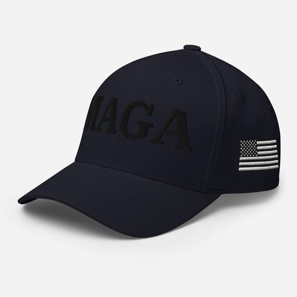 Casquette "Make America Great Again" Avec Cheveux - Donald Trump - Réglable, Rouge