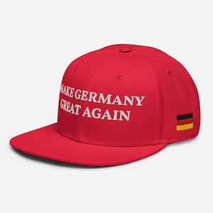 Make Germany Great AGAIN Flag Embroidered Snapback Hat Flat Visor