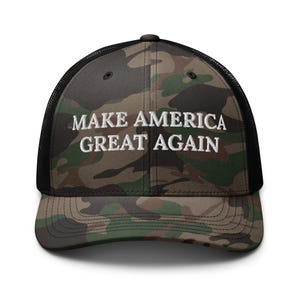 Trump 2024 Campaign Hat | MAGA Make America Great Again President | Donald Trump Hat Embroidered USA, Support Trump Camouflage Trucker Hat