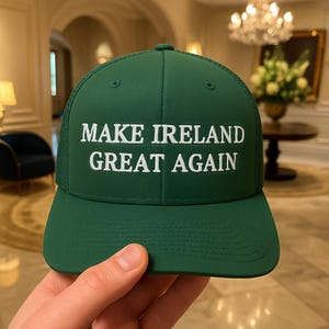 Make Ireland Great Again Embroidered Hat, MIGA Trucker Cap, MIGA Hat, Support Ireland, Ireland Fan Gift Trucker Hat MIGA