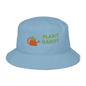 Plant Daddy Bucket Hat - Plant Lovers Gift Hat Embroidered Design Hat, Gift For Dad, Gift For Retire, Retirement Gift Organic Bucket Hat