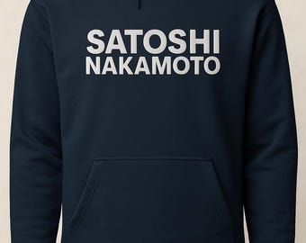 Satoshi Nakamoto Hoodie, Embroidered Unisex Hoodie, Bitcoin Hoodie, Satoshi Hoodie, Bitcoin Crypto Lovers Hoodie Gift