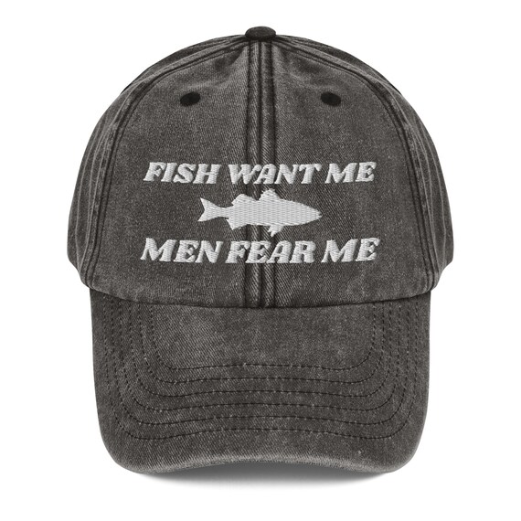 Fish Want Me Men Fear Me Embroidered 