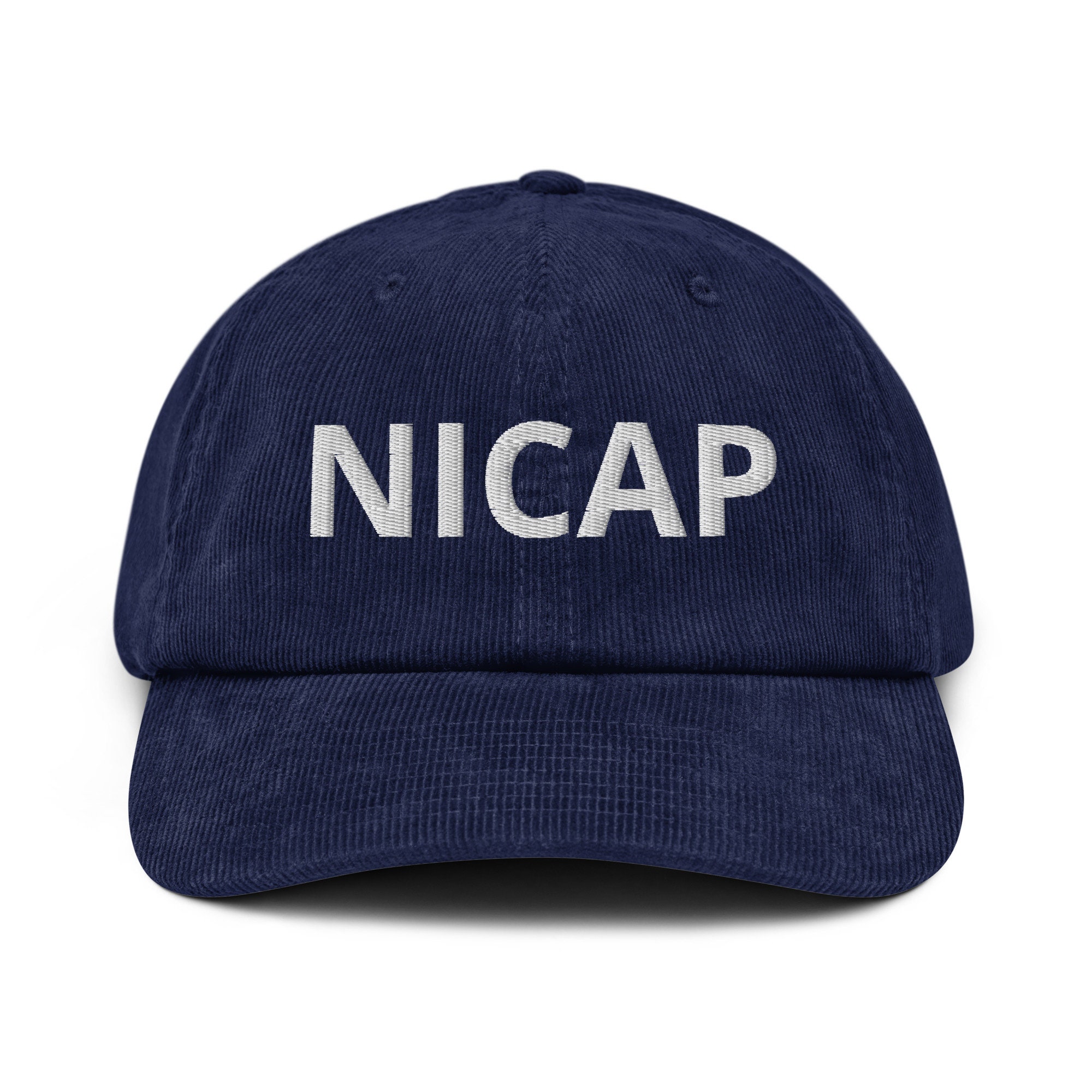 NICAP Embroidered Adjustable Corduroy Hat, Fallen Angel Hat