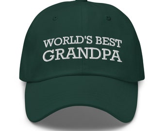 Boné Pai World's Best - Ajustável Algodão Com Remendo Couro
