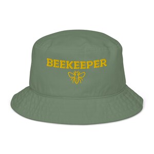 Beekeeper Embroidered Hat, Save The Bees Hat, Beekeeping Bucket Hat, Beekeeper Gift, Honey Bee Lover Gift, Bee Keeper Organic Bucket Hat