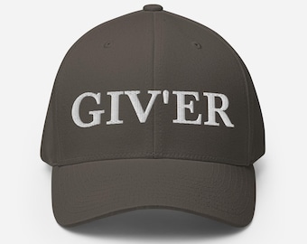 Giv'er Hat - Bestickte strukturierte Twill Flexfit Cap mit geschlossenem Rücken