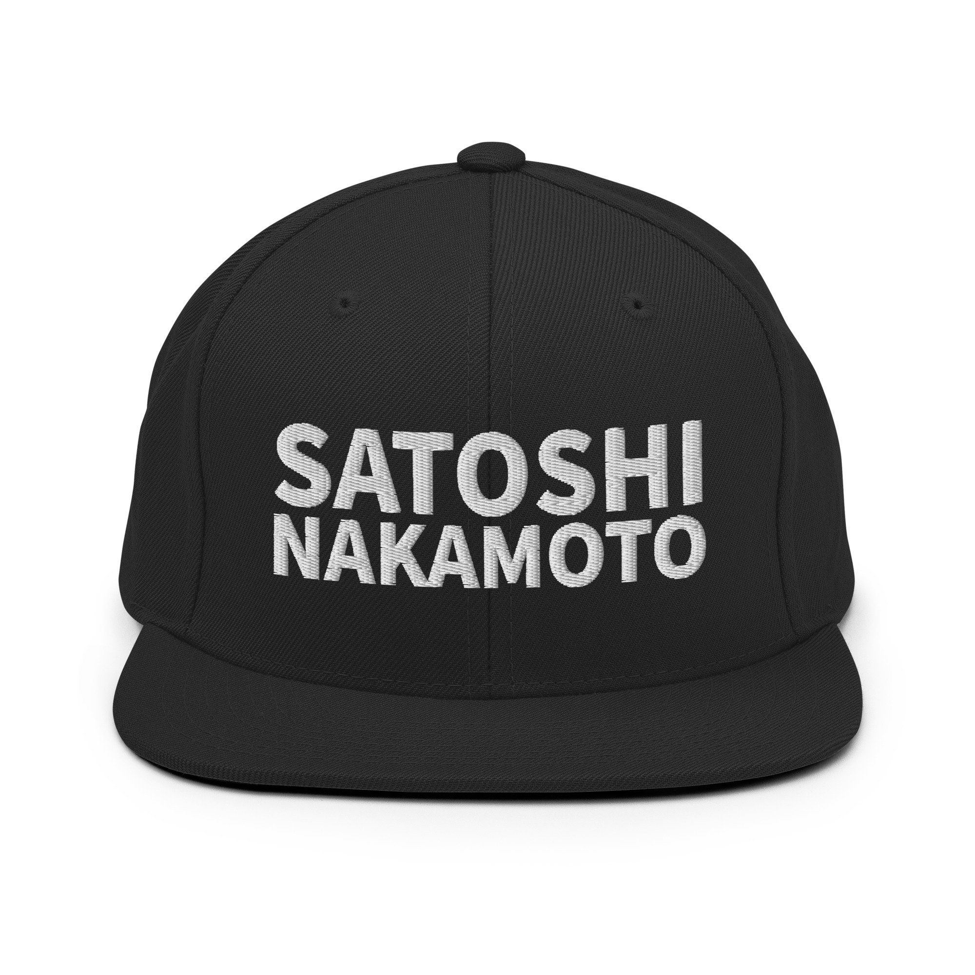 サトシ・ナカモト帽子、刺繍入りスナップバックキャップ、ビット サトシ・ナカモト帽子、刺繍入りスナップバックキャップ、ビット