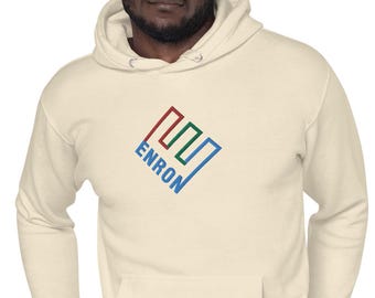 Sudadera unisex bordada de ENRON / Sudadera con capucha de merchandising de Enron Accounting / Sudadera de regalo de Enron / Regalo de Enron Accounting 2001 / Merchandising de Wall Street