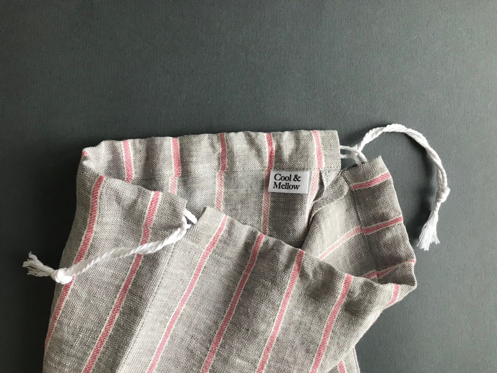 Cero residuos reutilizables producen bolsas en rayas grises y | Etsy