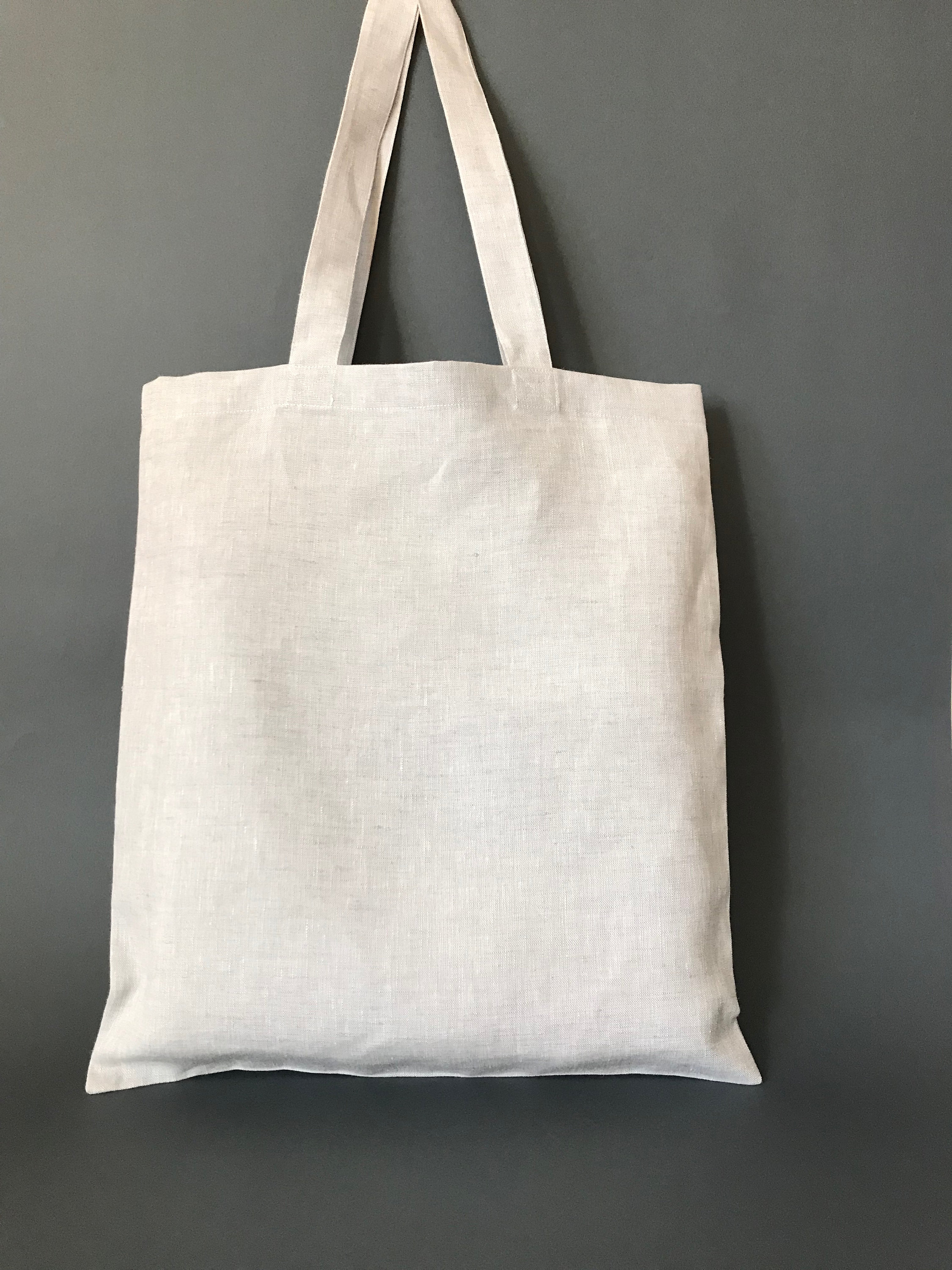 Natural linen tote bag. Sustainable canvas tote bag for women. Etsy