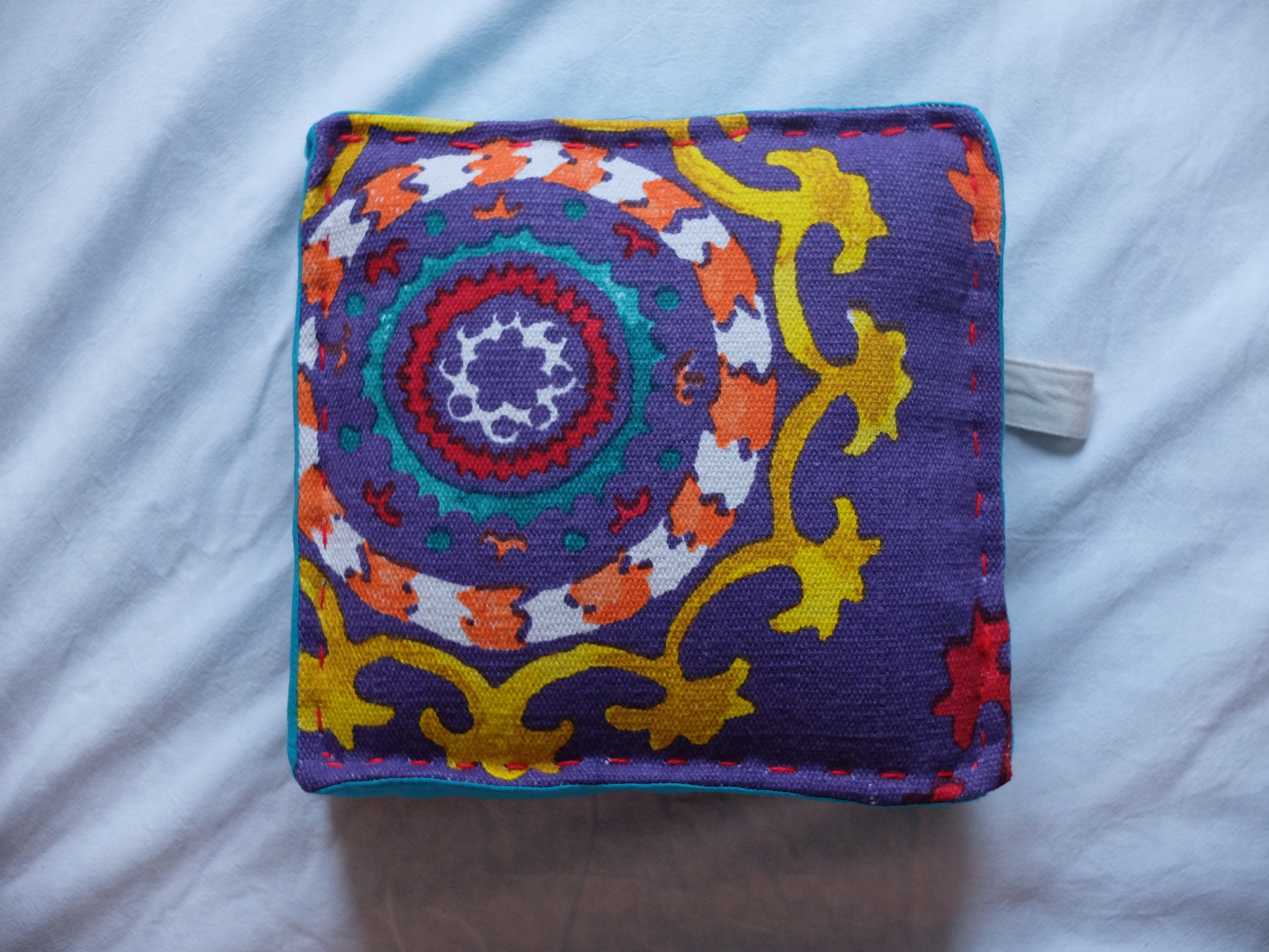 Coussin de Méditation Violet et Turquoise