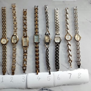 Ladies quartz watches designer and Vintage watches Armani, Pulsar Citizen Rotary.