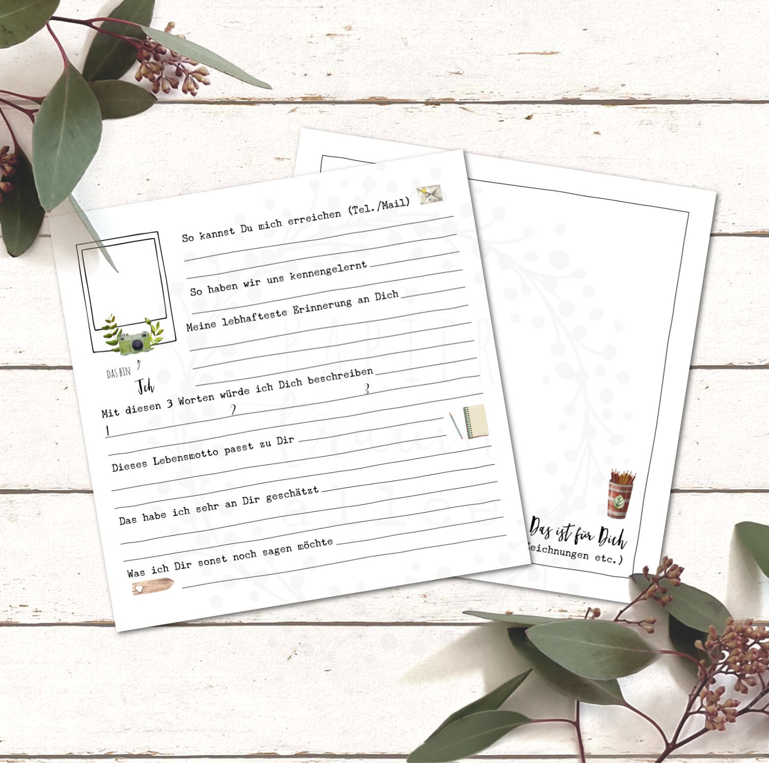Printable Vorlage zum sofortigen download ausdrucken Kollegin Kollege