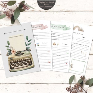 Printable template for immediate download, print out teacher farewell gift, baby friend book PDF fill out