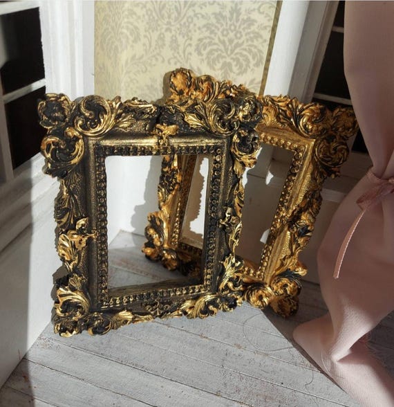 フランスブロカント ミニチュア　ドールハウス　フレーム フランスブロカント ミニチュア ドールハウス フレーム 手作りの