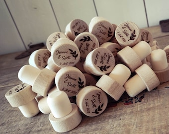 wooden cork/party favor/engraved corks/wedding/wedding gift/personalized cork