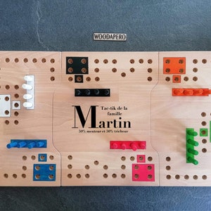 Tac-Tik 6 joueurs personnalisé/ jeu de société/ jeu en bois/ tactik