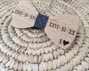 Personalized wooden bow tie / bow tie / wedding gift / country wedding