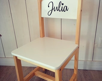 Gepersonaliseerde houten kinderstoel/ gepersonaliseerde stoel/ kinderstoel