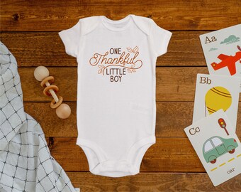 Boys Thanksgiving ONESIE\u00ae Thanksgiving Shirt Thanksgiving Outfit Thankful ONESIE\u00ae Thanksgiving Gift Thanksgiving Bodysuit Boys Top