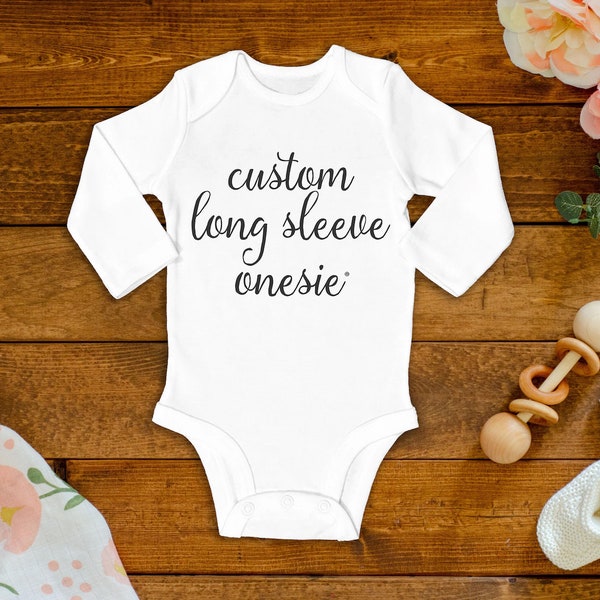 Custom Long Sleeve Onesie®/Bodysuit For Baby Boys and Girls
