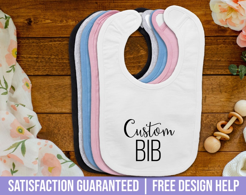Custom Baby Bib Personalized Bibs For Babies & Infants image 1