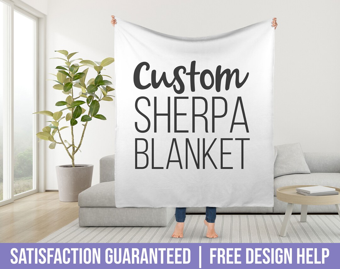 Custom Sherpa Blanket Etsy