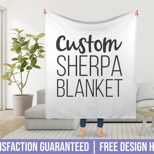 Custom Sherpa Blanket Etsy