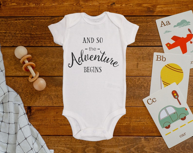 And So The Adventure Begins Onesie©/Bodysuit image 0