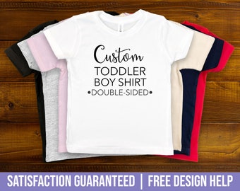 Custom Toddler Boy's Shirt Double-Sided