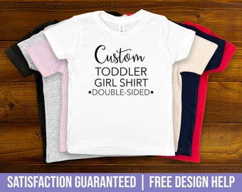 Custom Toddler Girl's Shirt Double-Sided