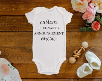 Custom Pregnancy Announcement Onesie®/Bodysuit