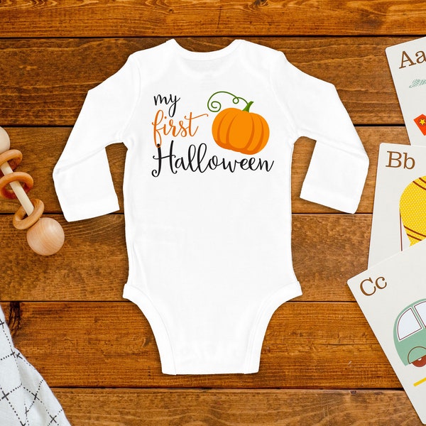 My First Halloween Long Sleeve Halloween Onesie®/Bodysuit