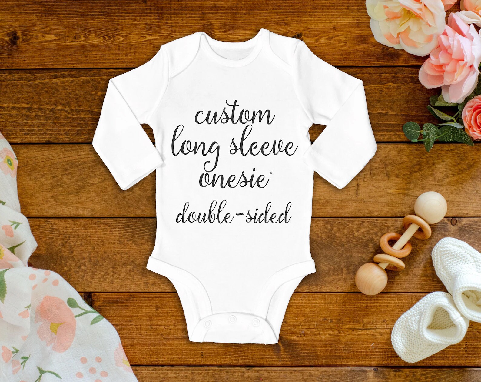 Custom long sleeve onesies deals