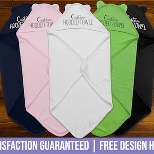 Custom Hooded Baby Bath Towel - Personalized Hooded Towel For Babies & Toddlers